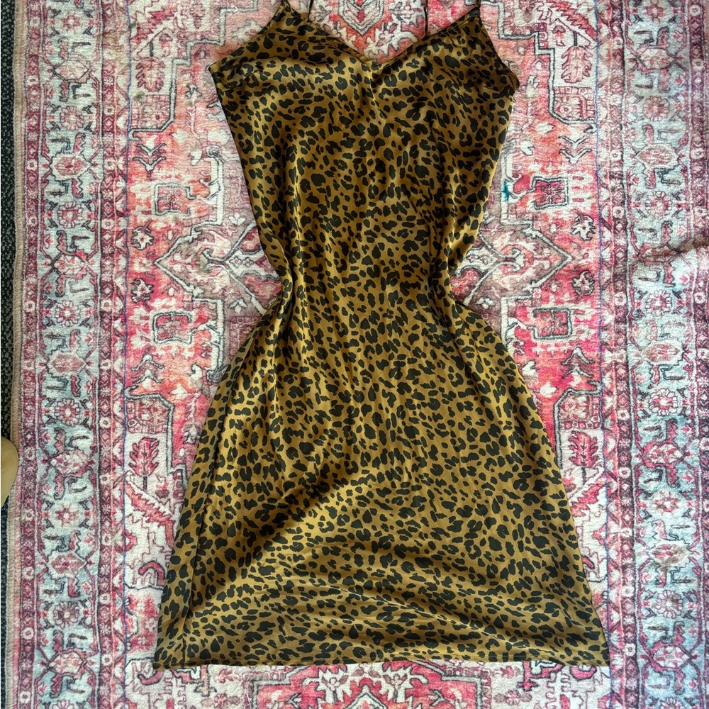 Leopard Print Slip Dress
